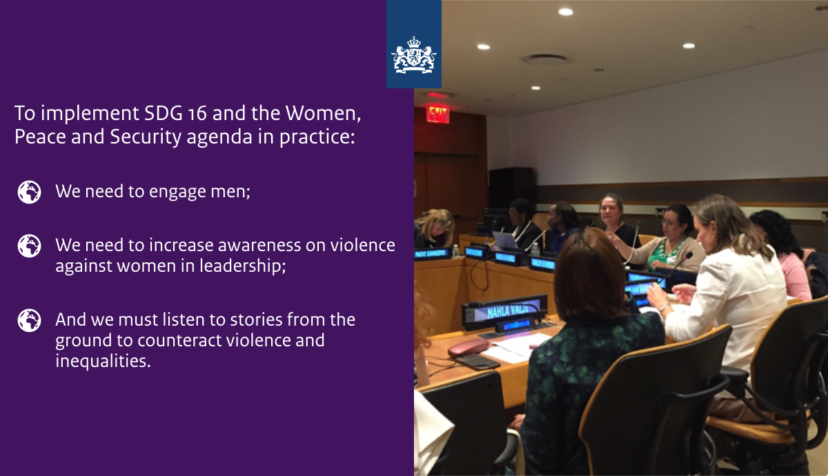 KingdomNL_UN's tweet photo. To prevent conflict we must move beyond stereotypes - women are the powerful partners in peace, justice &amp; security we need #UNSCR1325 #SDG16 https://t.co/V1ZOXLJzoo