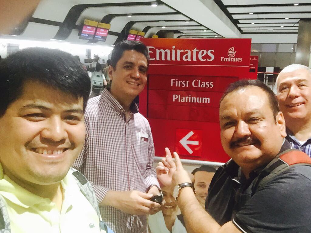 Now at <a href="/HeathrowAirport/">Heathrow Airport</a> and look forward to flying with <a href="/emirates/">Emirates</a>. Tomorrow it's hello Dubai for the fiesta de los muertos with <a href="/117_Live/">117 Live</a>