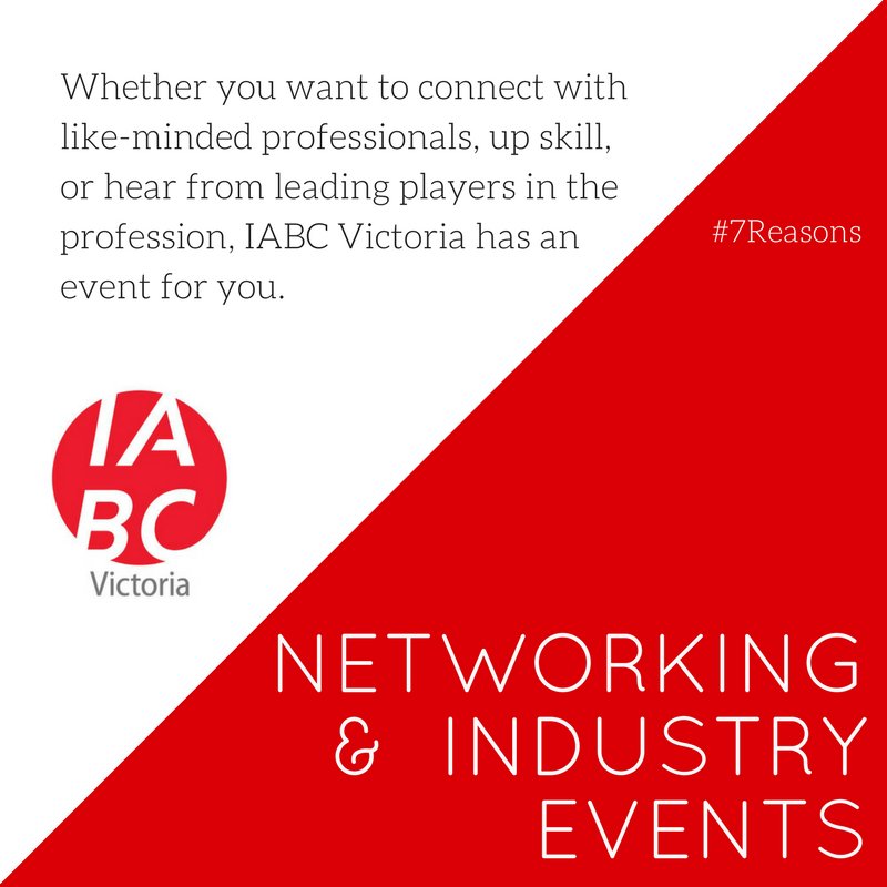 iabcvic's tweet photo. It's @IABC member month! Need a reason to join? We'll give you #7Reasons starting with #networking and #events https://t.co/LAxYohPuUR https://t.co/aEsHdThI9X