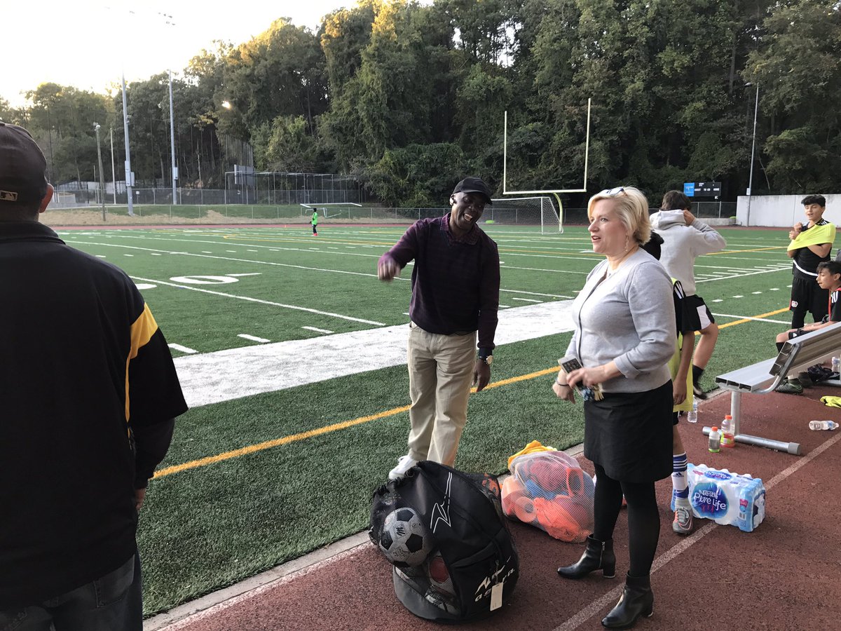SuttonCougars's tweet photo. Soccer WON!!! Championship bound!!!! @SuttonPrincipal congratulating the coaches! https://t.co/wkxgTvcgHr