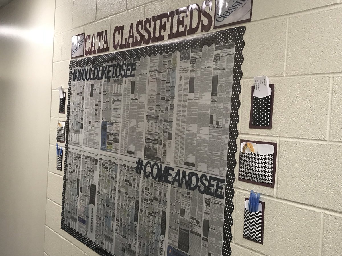 CATAMonroeNC's tweet photo. “CATA Classifieds” for teacher sharing! #wouldliketosee #comeandsee so teachers can request & show teaching strategies! @UCPS_MonroeNC https://t.co/PHzxzV7wAI