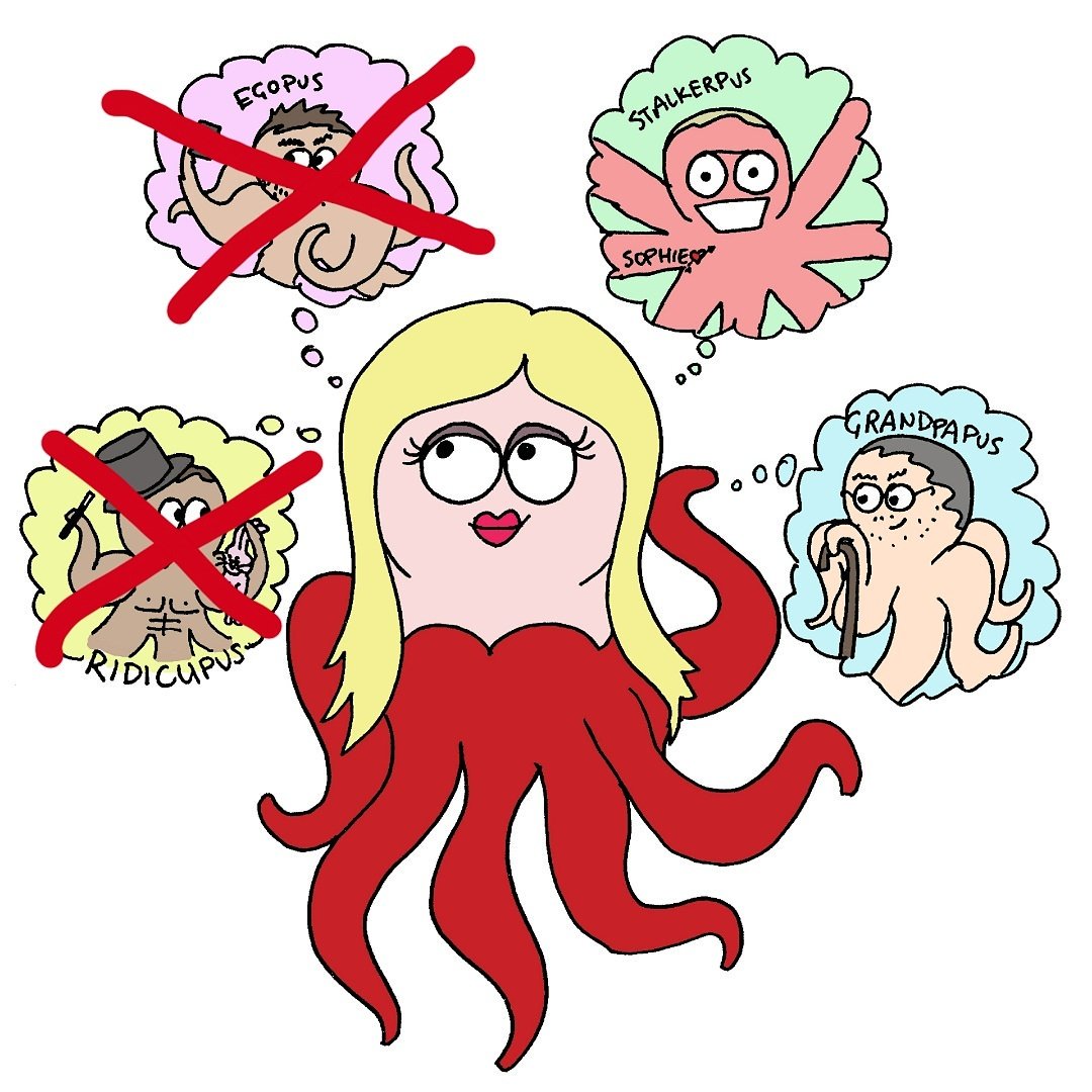 Octopus_Family's tweet photo. I never could have predicted this finale! Will she choose Grandpapus or Stalkerpus? @BacheloretteAU @sophiemonk #octopusandfamily https://t.co/gzftcIVf8U
