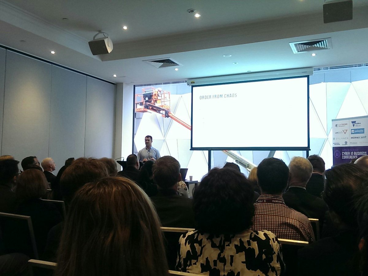 oboler's tweet photo. @HivintAU presenting on strategic communications during a #cybersecurity incident - communicate internally & externally (differently) #CiB17 https://t.co/9SzI2FIQDg
