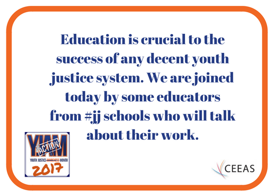 justiceforyouth's tweet photo. Welcome our featured #JJ educators:  @TravisTwinger @DwynneEdu  @sarahhannah27
@Lundys99 #YJAM https://t.co/NZq9Idc4hL