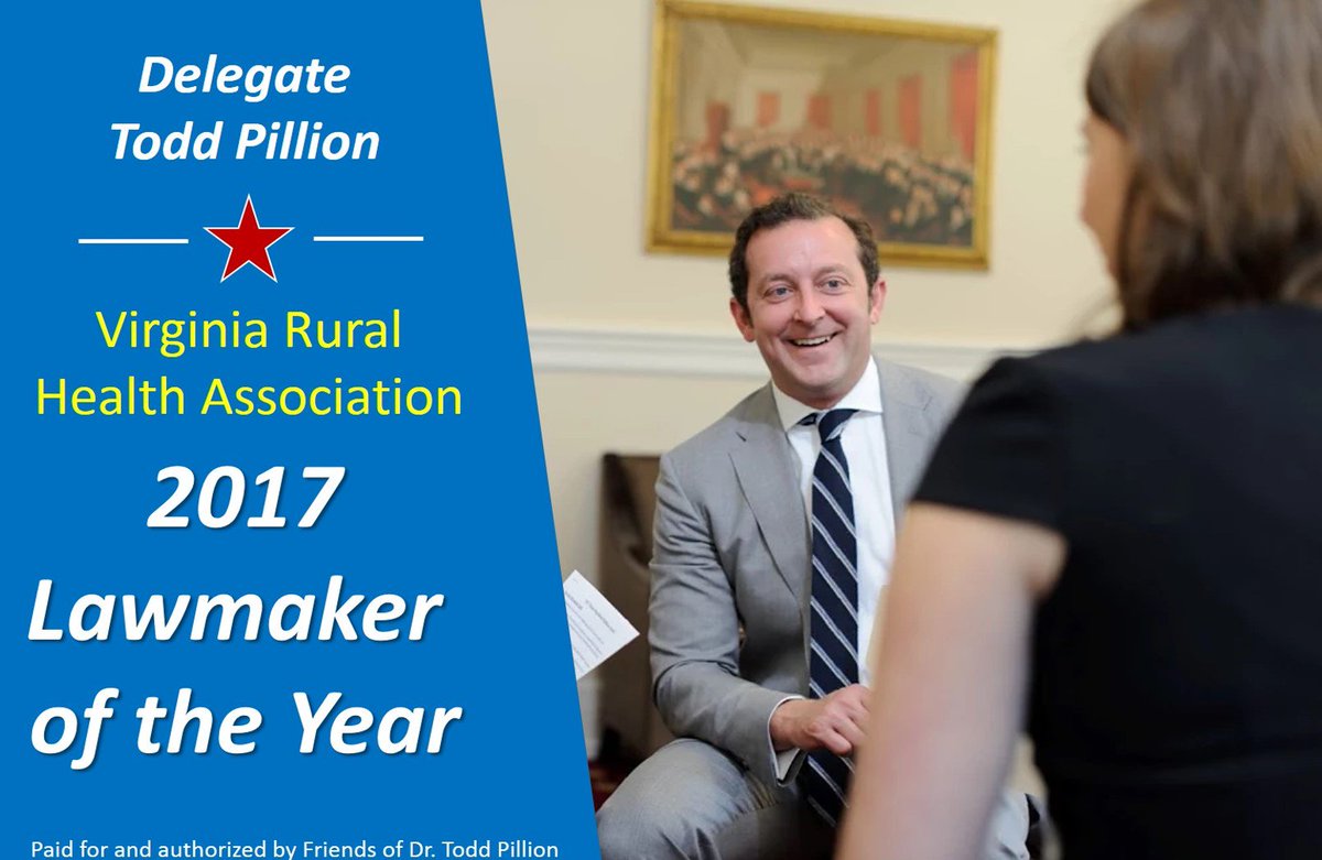 ToddPillionVA's tweet photo. Honored to have been selected the Virginia Rural Health Association's Lawmaker of the Year for our efforts to combat the opioid epidemic. https://t.co/SN5C51pfkM