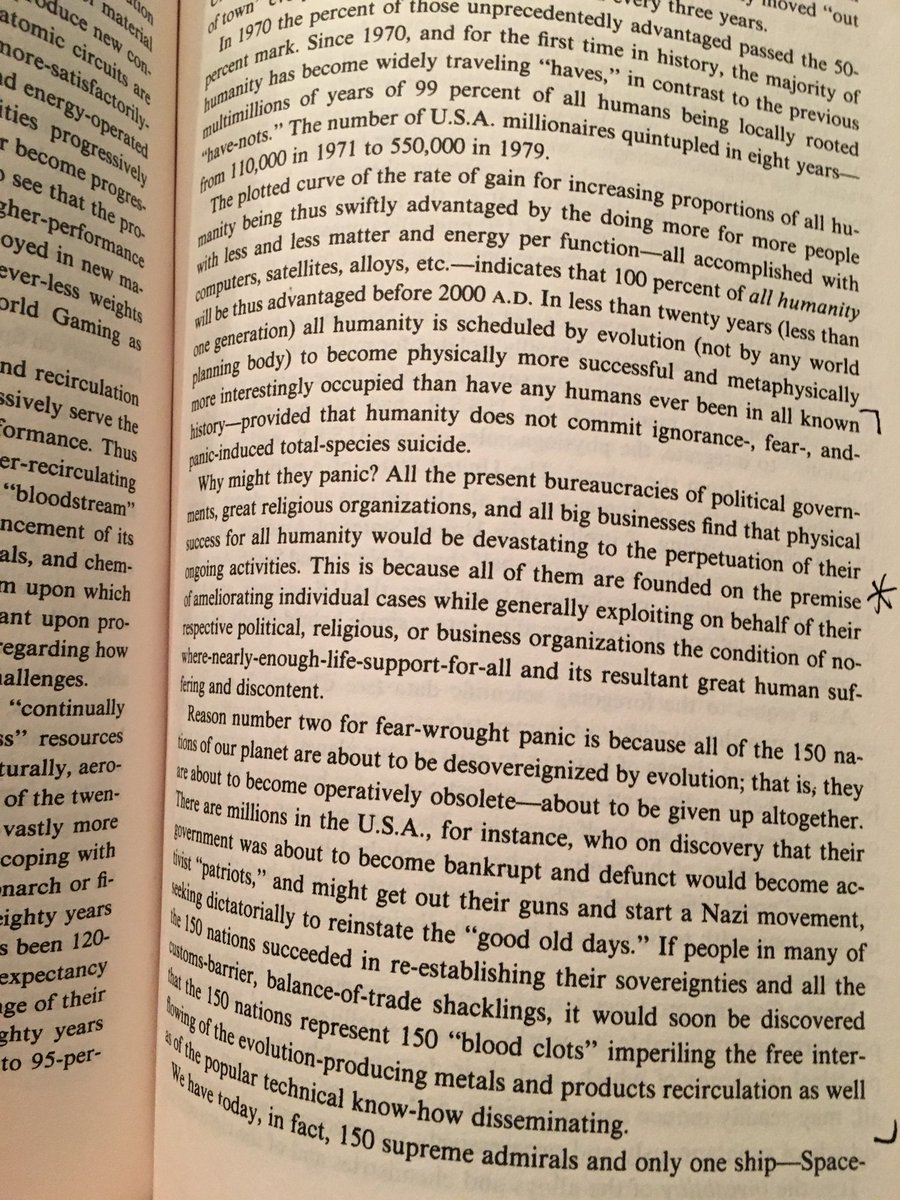 Nickrizz's tweet photo. #BuckminsterFuller, Critical Path circa 1981 https://t.co/xajHX3sv9w