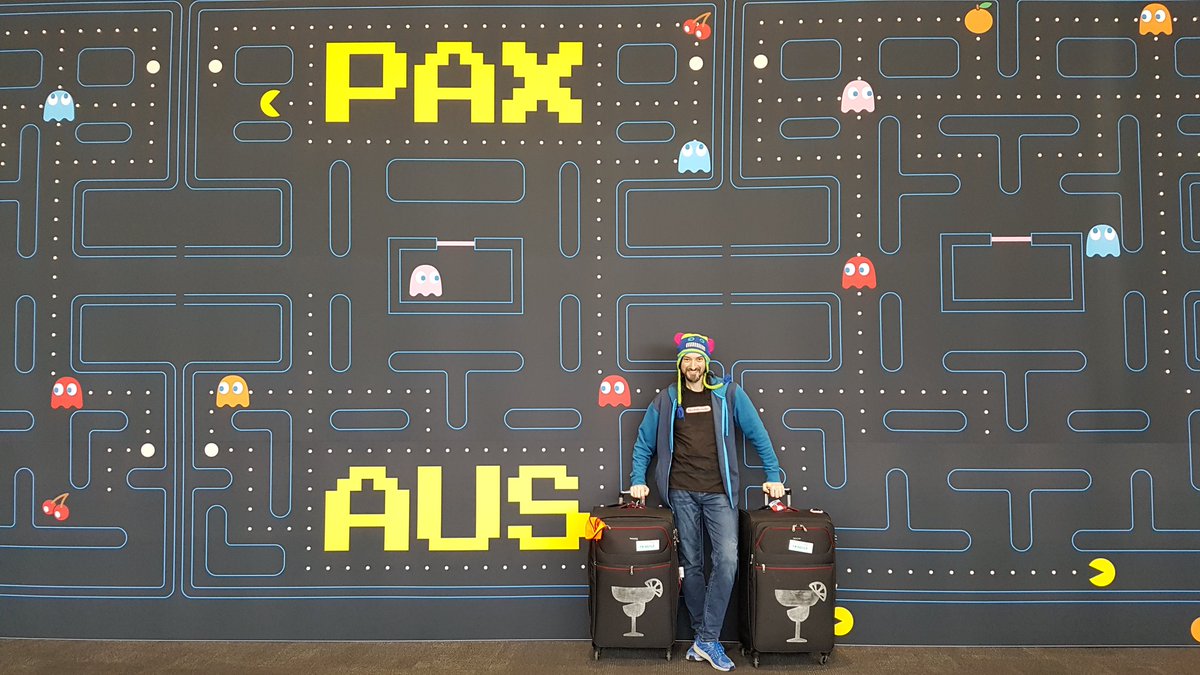 Been to #PaxEast and #PaxWest this year, but walking into #PaxAus feels like coming home :D <a href="/YugSTAR/">Guy 'Yug' Blomberg</a> <a href="/GamesWeekMelbs/">Melbourne International Games Week</a> <a href="/GiantMargarita/">Giant Margarita</a>