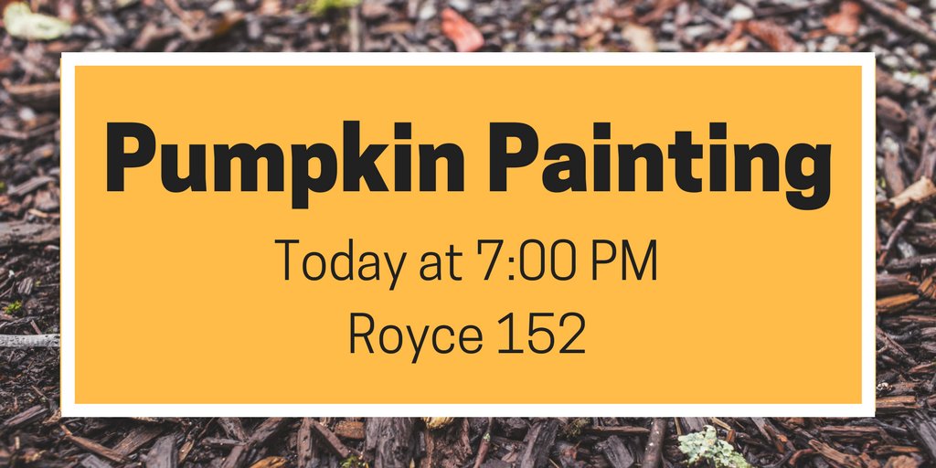 UCLAMSU's tweet photo. Come hang out with us, listen to music, and paint pumpkins! https://t.co/KZCcwOJ7QX