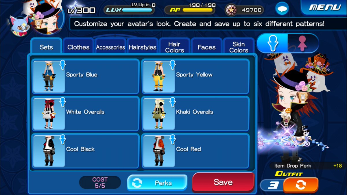 AxelFTW13's tweet photo. @kh_ux_na #KHUX #SpookyContest  It's great to be useful and looking dashing ;-) I got those Halloween medals easily while looking great! https://t.co/MX676AHstj