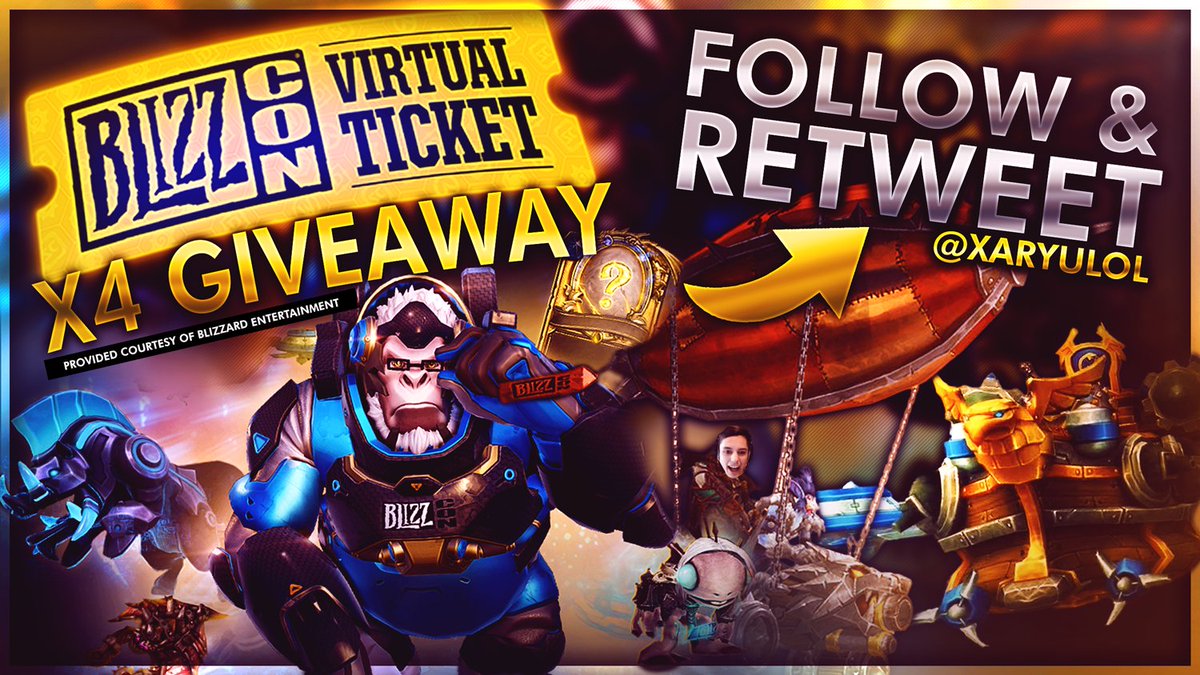 Get excited for 4x #BlizzCon Virtual Ticket GIVEAWAY courtesy of <a href="/Blizzard_Ent/">Blizzard Entertainment</a> !

To Enter: 
1⃣FOLLOW @xaryulol 
2⃣RETWEET

Ends Nov. 1st!