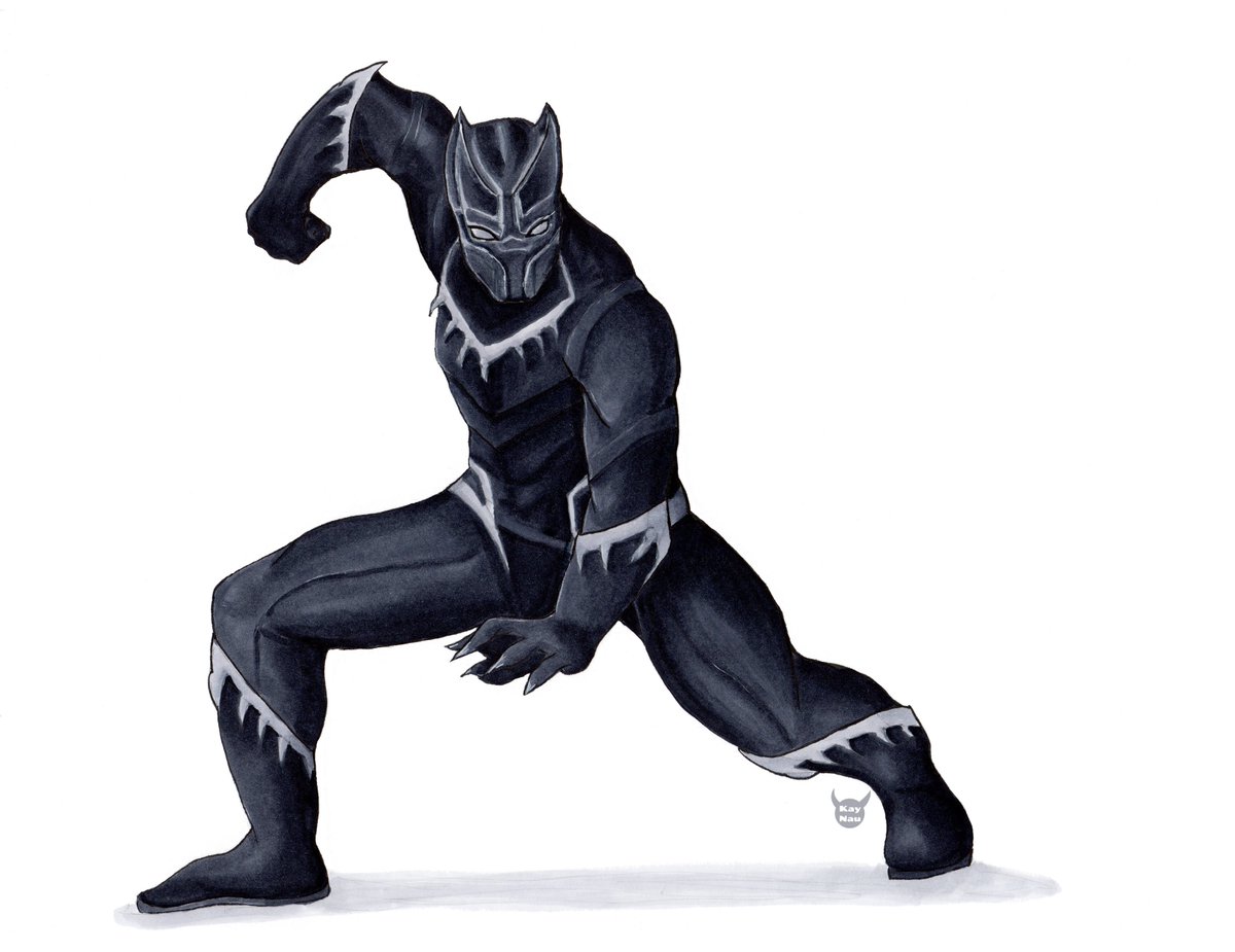 TheCreativeKay's tweet image. #Inktober no03 
#HeroesOfColor #inktober2017 #BlackPanther