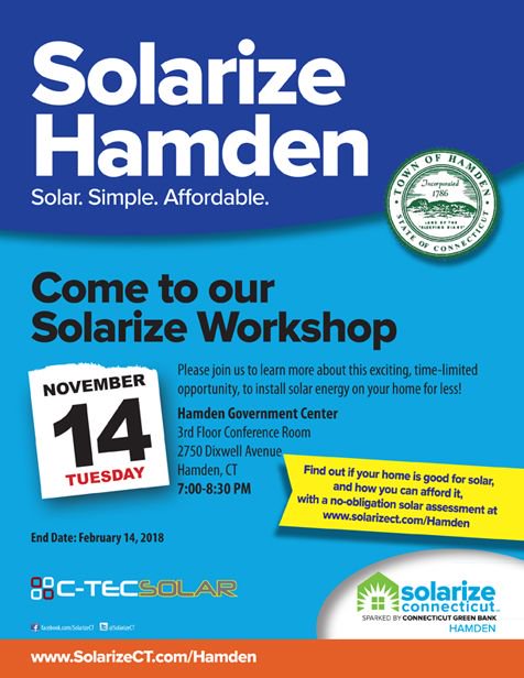 SolarizeCT's tweet image. Join 13 families who have already taken advantage of the discounted pricing through Solarize Hamden  at bit.ly/2h2ZUXL