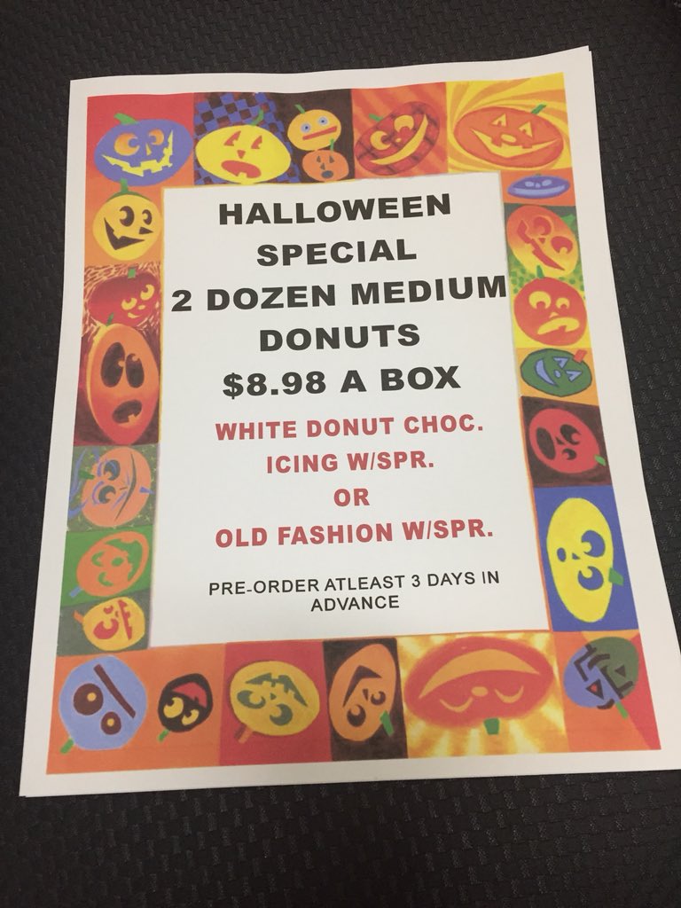 DunfordBakers's tweet photo. Order your Halloween donuts now 801-304-0400 https://t.co/ddZx6fSFjU