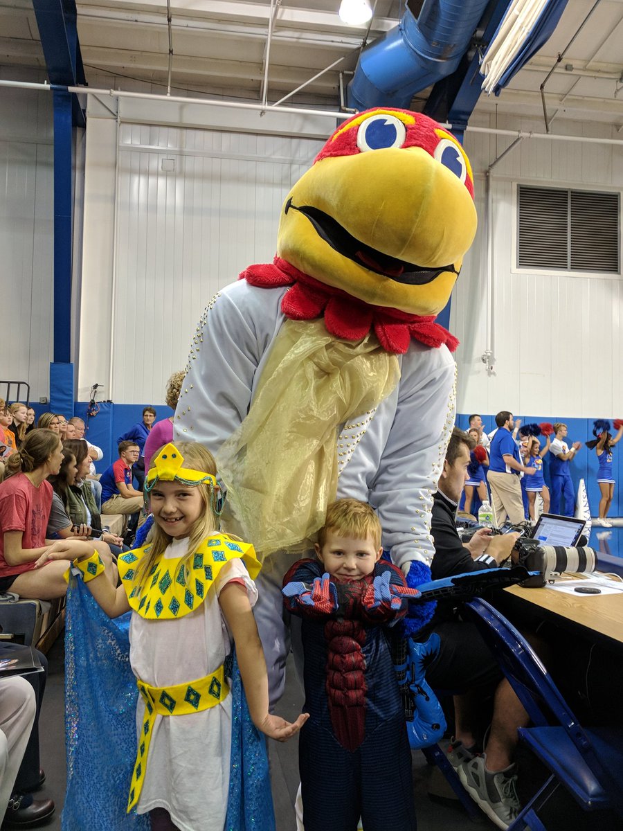 clybar2's tweet photo. #VolleyBoo  My son's spidie senses are feeling a win is certain in the @KUVolleyball  match against OU this evening. Go Jayhawks! https://t.co/WGe3xjc6uw