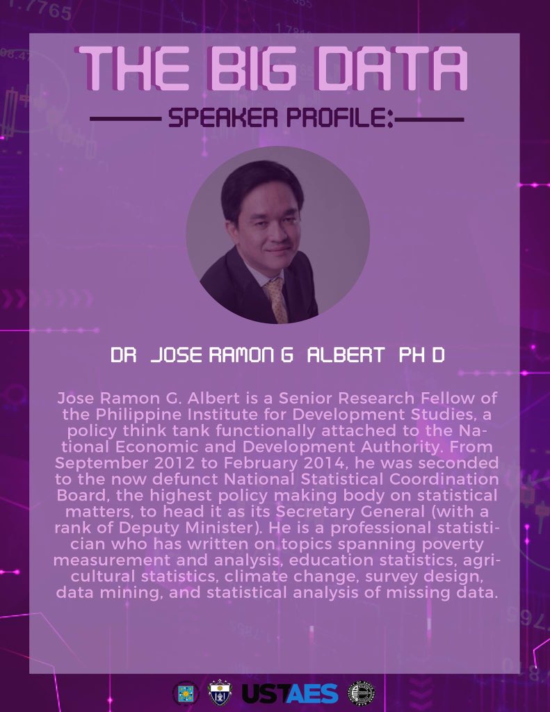 UST_AES's tweet photo. Last but definitely not the least, Dr. Jose Ramon Albert. A senior research fellow from PIDS, the policy think tank working with NEDA. https://t.co/EPwExvlYCG