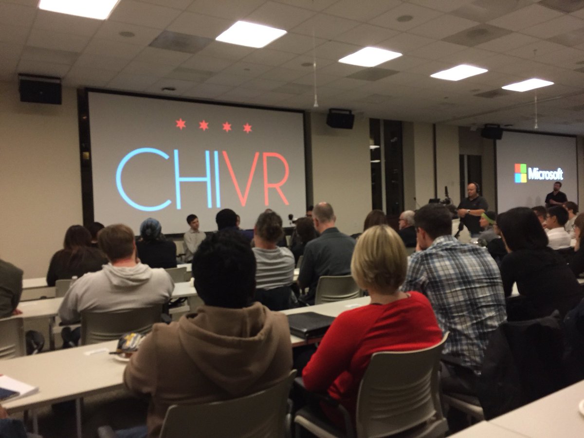 Standing room only at Microsoft offices here in Chicago.  #chivr