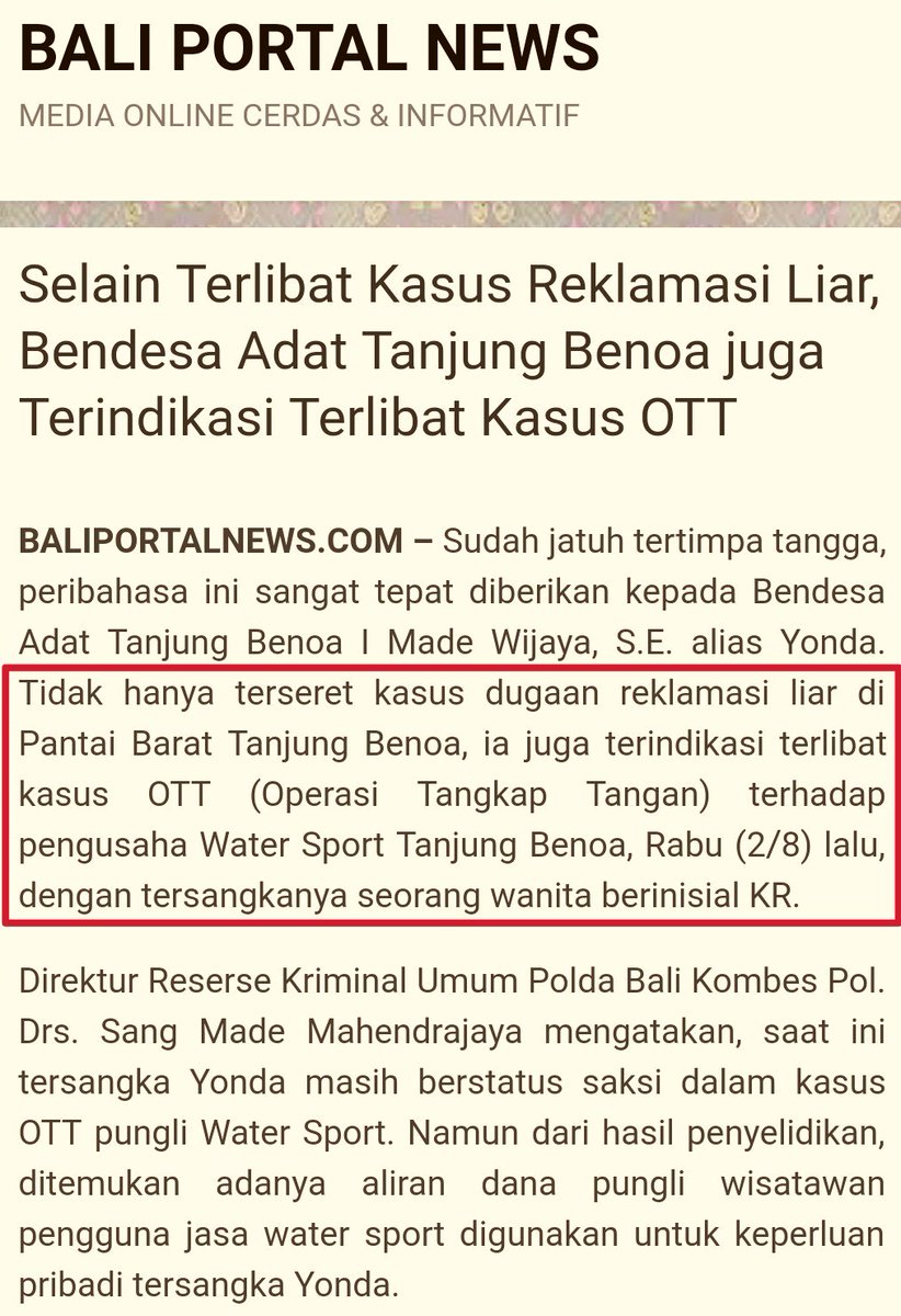 pasekgusti's tweet image. Supaya cover both side @Tribun_Bali @tribunnews perlu wawancara Yonda agar tidak sepihak dari @gendovara Kasus Yonda ditangani @polda_bali