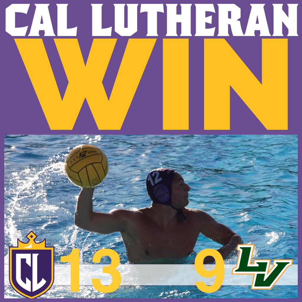 CLUSports's tweet photo. Chris Gardhouse scored 5 goals as @CLUmWaterPolo defeated La Verne! Check back later for a recap. #gokingsmen #theSCIAC #ownthethrone https://t.co/gpRJFstkZ1