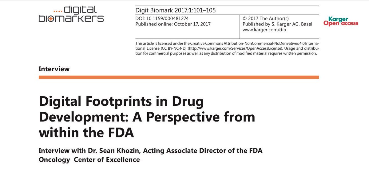 SeanKhozin's tweet photo. Digital footprint in drug development: a perspective from @FDAOncology https://t.co/RKSFIYzuBl @DgtBiomarkers #DigitalHealth #MedTech https://t.co/m26xG8iVby
