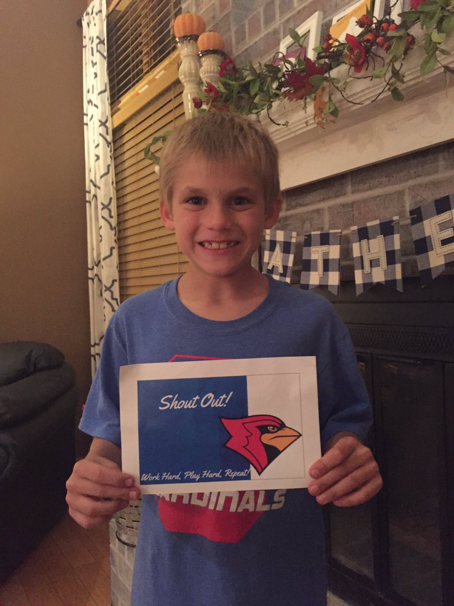 Great school-home communication from <a href="/CardinalCoop/">Cardinal Housing Cooperative</a> 
Luke received a "shout-out" compliment from his teachers today! 
<a href="/sarahsteffens4/">Sarah Steffens</a>
