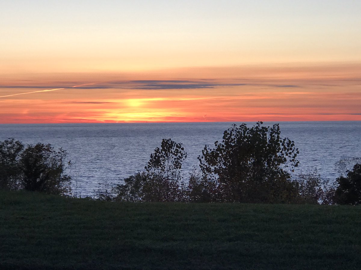 Beautiful sunset in St. Joseph over Lake Michigan!