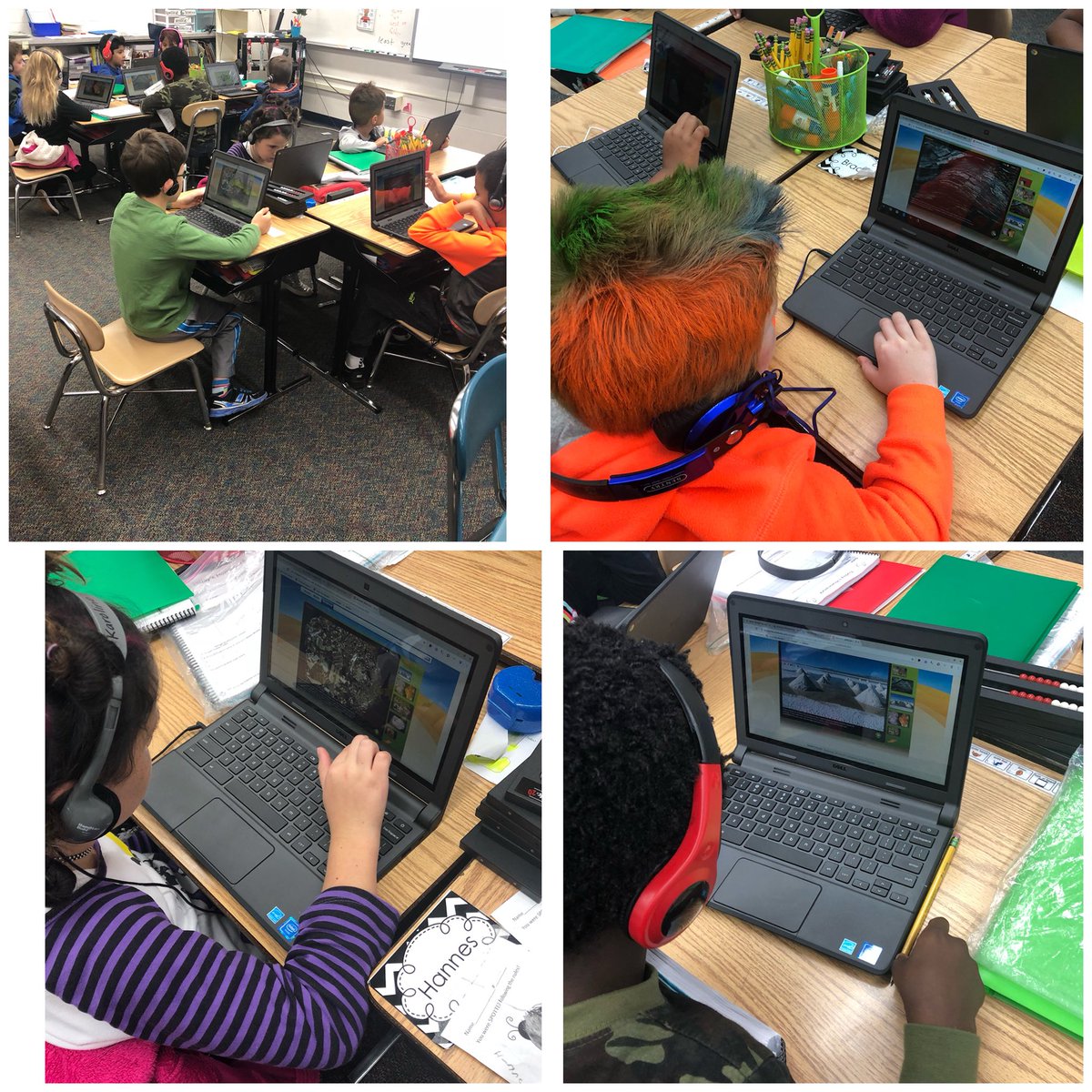 Connell2ndgrade's tweet photo. Learning about rocks using our Chrome books. #millstreetmustangs https://t.co/7piiPJiD0L