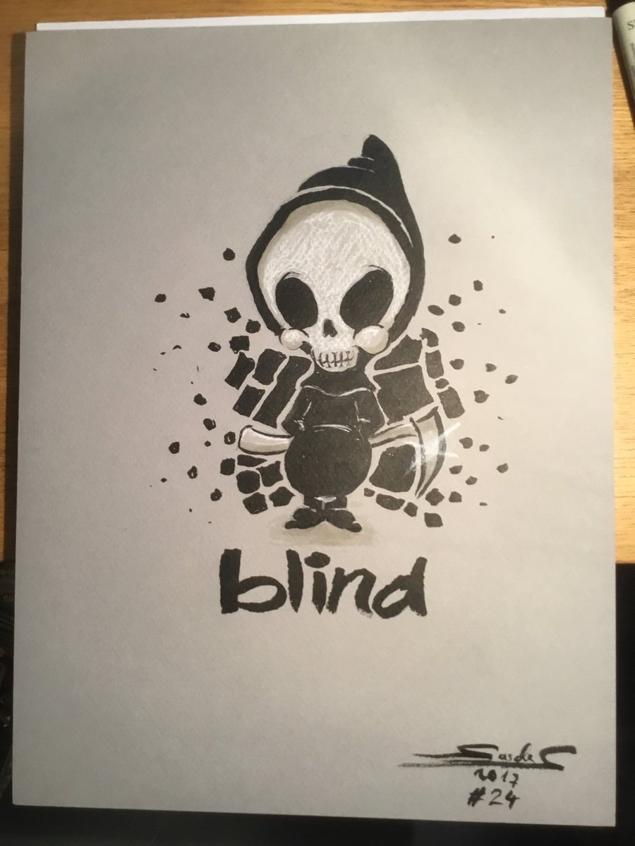 saschartvienna's tweet photo. #Inktober #inktober2017 #inktoberday24 #inktober2017day24 #inktoberblind #blind #skateboard #art #reaper @inktober https://t.co/k0e9odkPTE