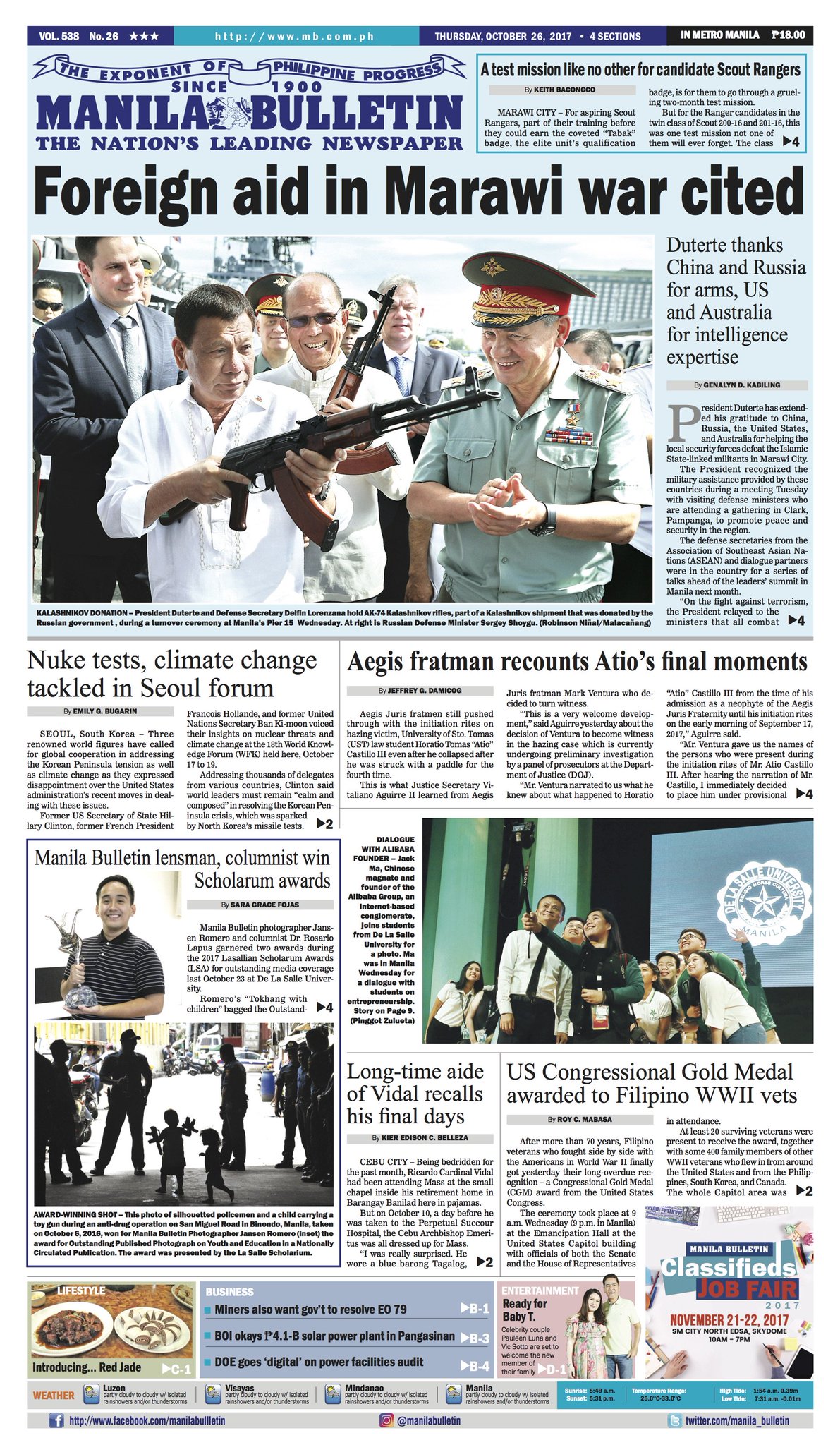 Manila Bulletin News Manila Bulletin Headline For Today 10 26 17 T Co Oiocsn56zr Manila Bulletin News Manila Bulletin Headline For Today 10 26 17 T Co Oiocsn56zr