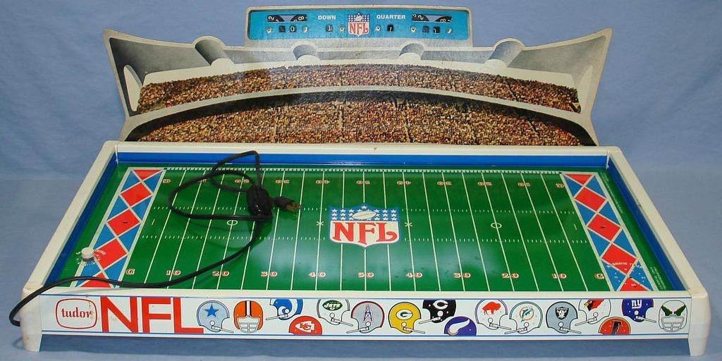 electronic football game from the 70s