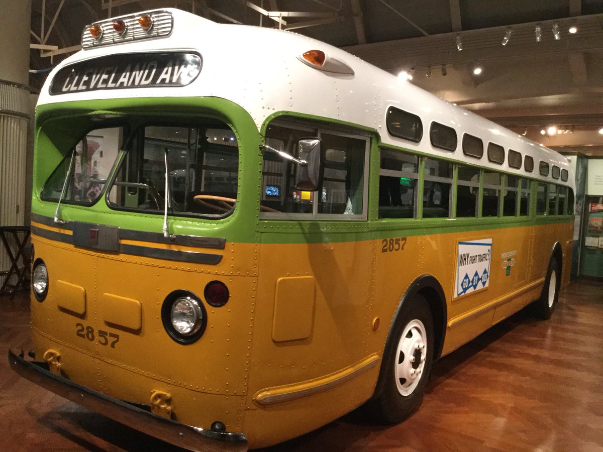 rguess's tweet image. This is the seat Rosa Parks sat in...very emotional. #CommonFuture2017 @aisusa @rguess