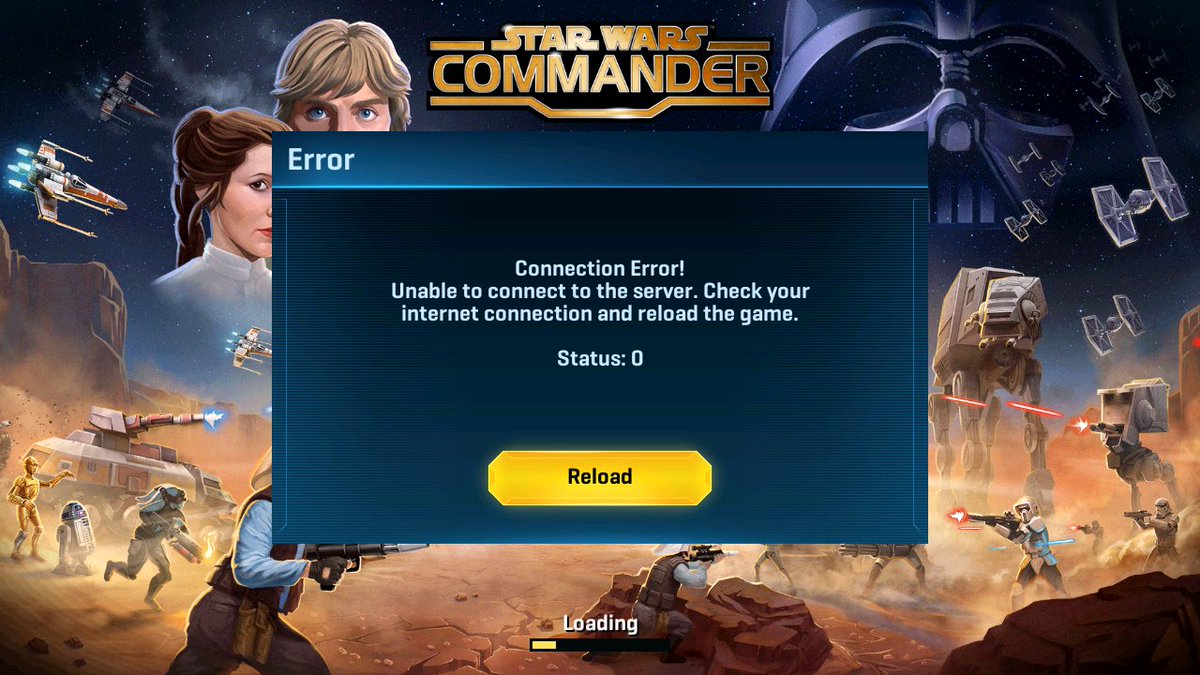molelizaa's tweet photo. New error now, Status 0? #starwarsgames #starwarscommander #lostresources Fix this game and help customers recuperate lost resources please! https://t.co/fAqjSVwVEh
