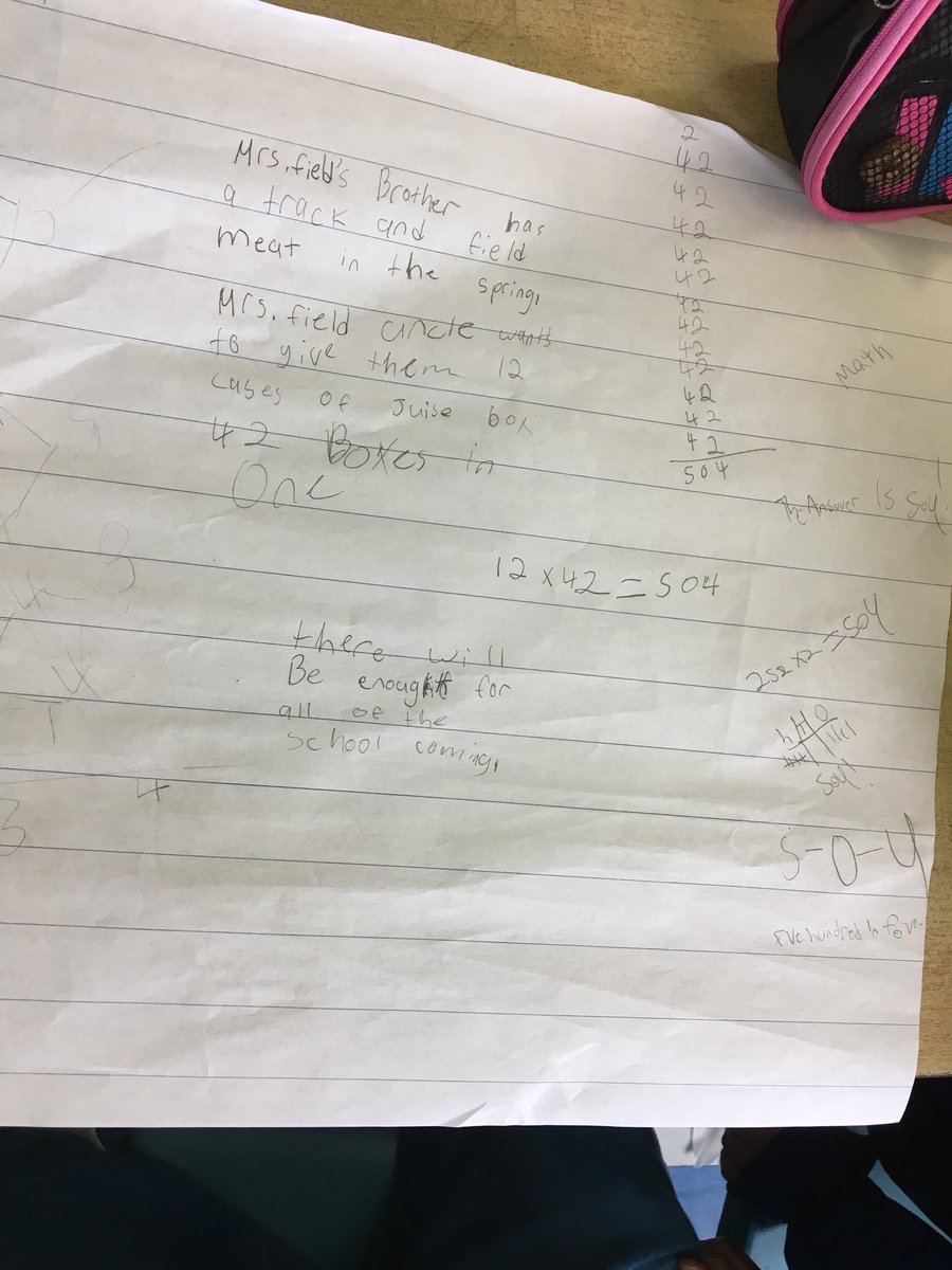 ateachersquest's tweet image. @eqao - Check out the strategies we used to solve our #problemoftheday @KateriOttawa ! #numbertalks #friendlynumbers #ocsb_math #groupwork