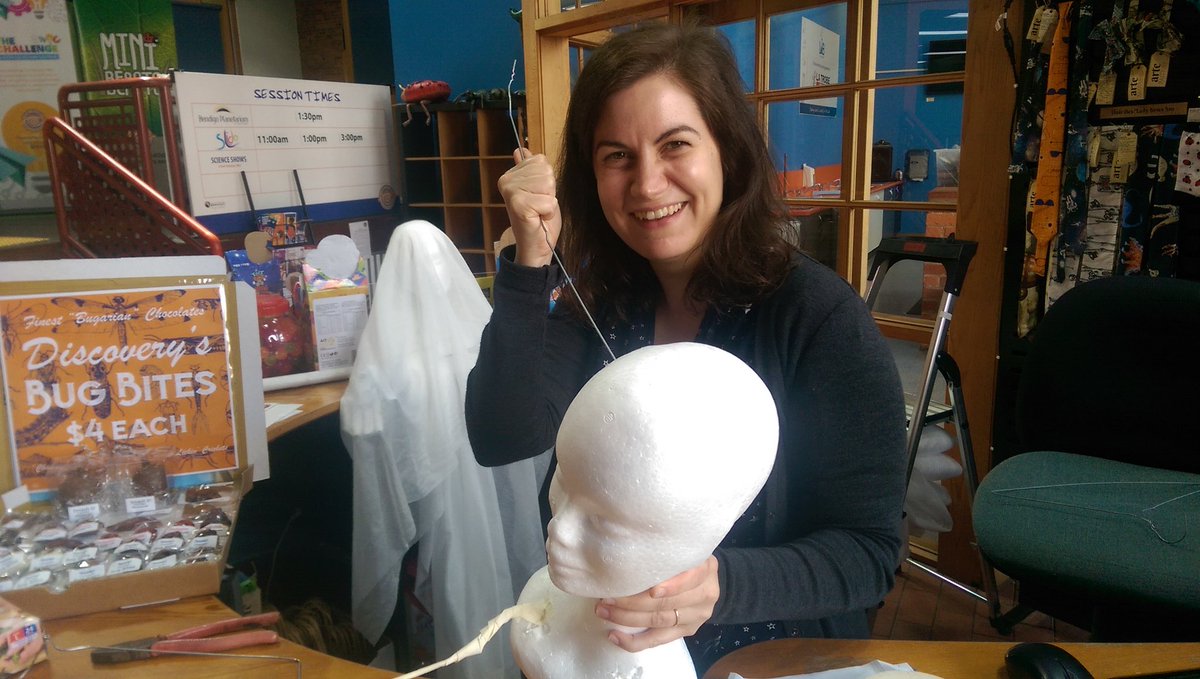 DiscoBendigo's tweet image. Spooktacular preparations for our #Halloween2017 party on Sunday. Diantha the Impaler is creating our party ghouls. See you between 5 &amp;amp; 7.