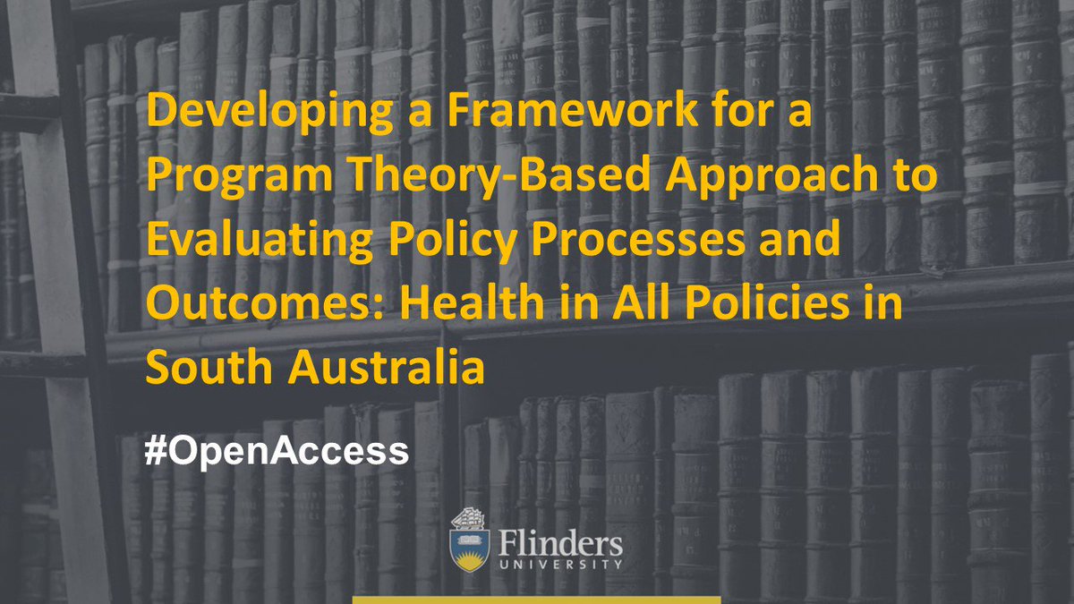 New @Flinders #Research #OpenAccess paper out this week in time for #OpenAccessWeek2017. Congratulations everyone! #HealthPolicy #HealthEquity  #IntersectoralAction #SocialDeterminants #SouthAustralia Read it here: ijhpm.com/article_3429_f…