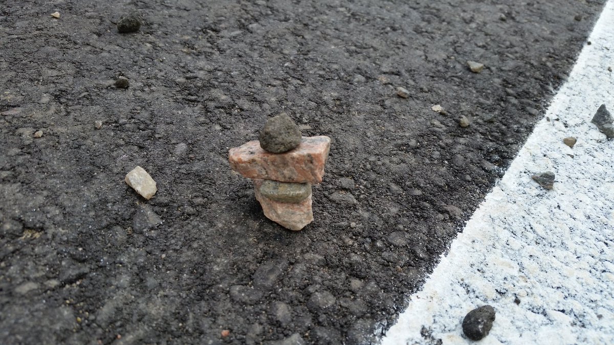 NESalvatori's tweet photo. Reading 'The Lonely Inukshuk' inspired some amazing, mini versions to keep us going in the right direction π #TakeMeOutsideDay #asesroars https://t.co/dkprvKUZIz