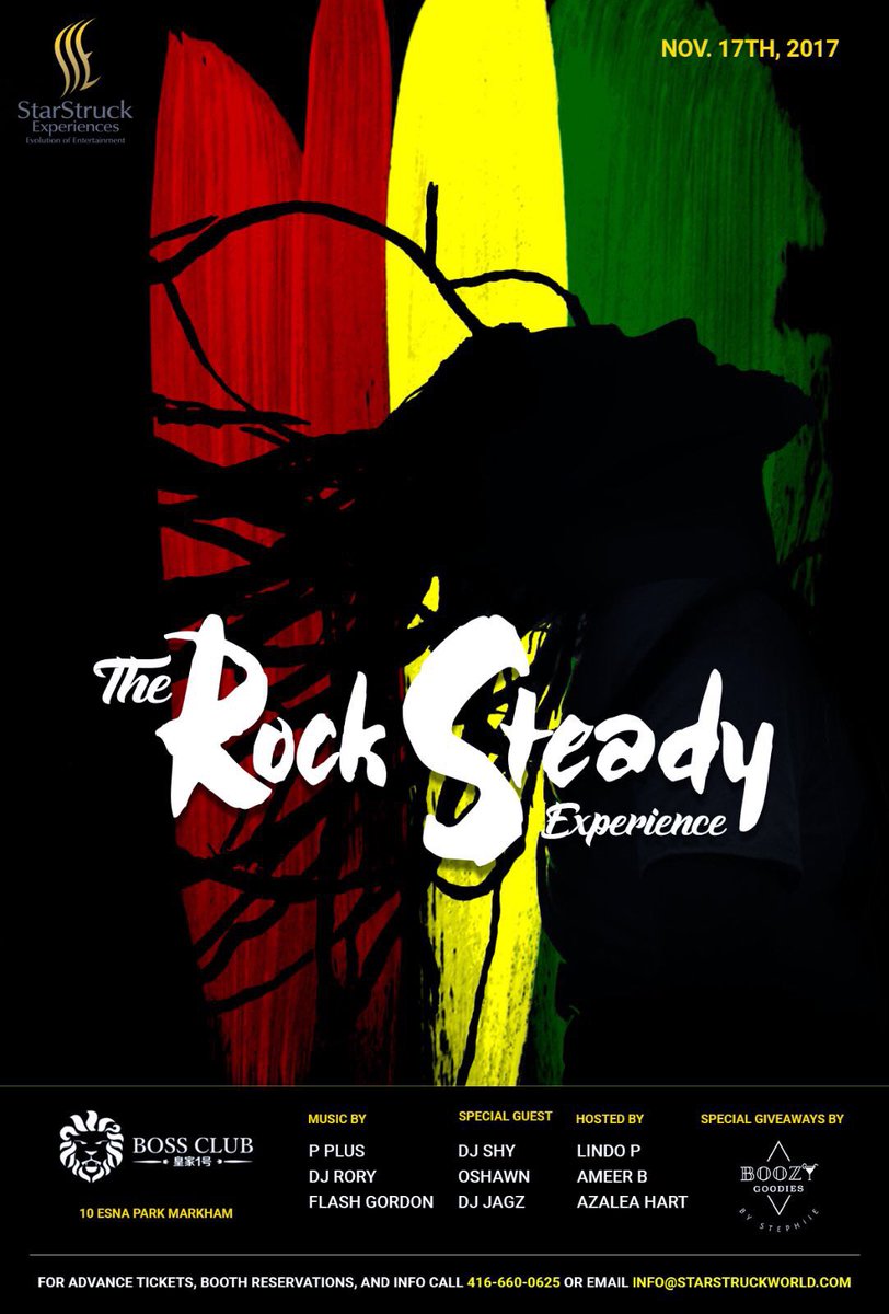 #RockSteady • Friday November 17th Inside Boss Club! For Advance Tickets, Booth Reservation, And Info Contact: <a href="/bryanstarstruck/">Bryan  StarStruck</a>