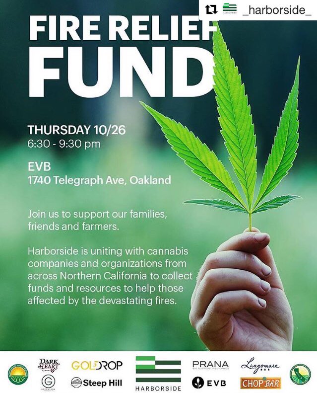 MoxieMeds's tweet image. “Join us tomorrow #EVB in #Oakland as we join together as #teamcannabis to #support our #families and #farmers affected by the #wildfires”