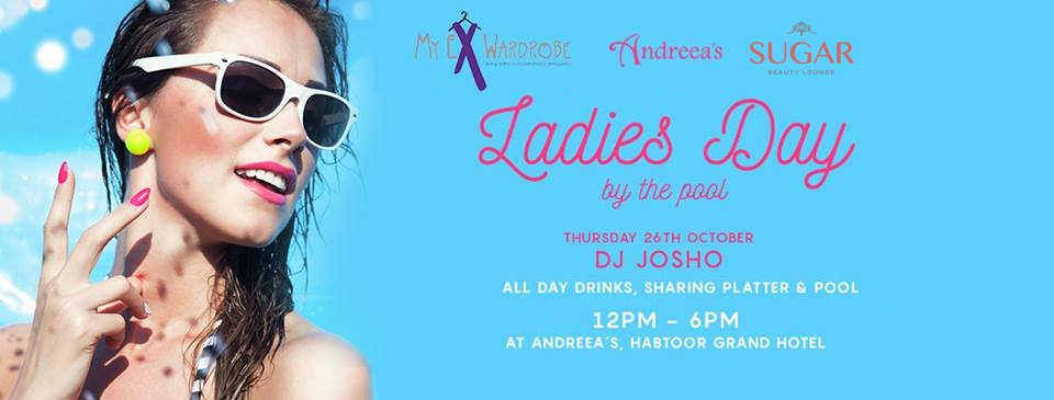 Join <a href="/SugarBeautyUAE/">Sugar Beauty Lounge</a> &amp; @myexwardrobe at #LadiesDay at <a href="/andreeasdxb/">Andreea's</a> TODAY! We are offering complimentary polish changes 💅 #Dubai #Dubaimarina