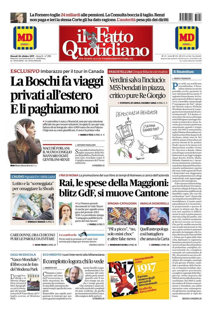 marcotravaglio's tweet photo. LA BOSCHI FA VIAGGI PRIVATI ALL’ESTERO E LI PAGHIAMO NOI
https://t.co/Zg7CjPLPQP
#FattoQuotidiano #26ottobre #Boschi https://t.co/cYZBnn12jl