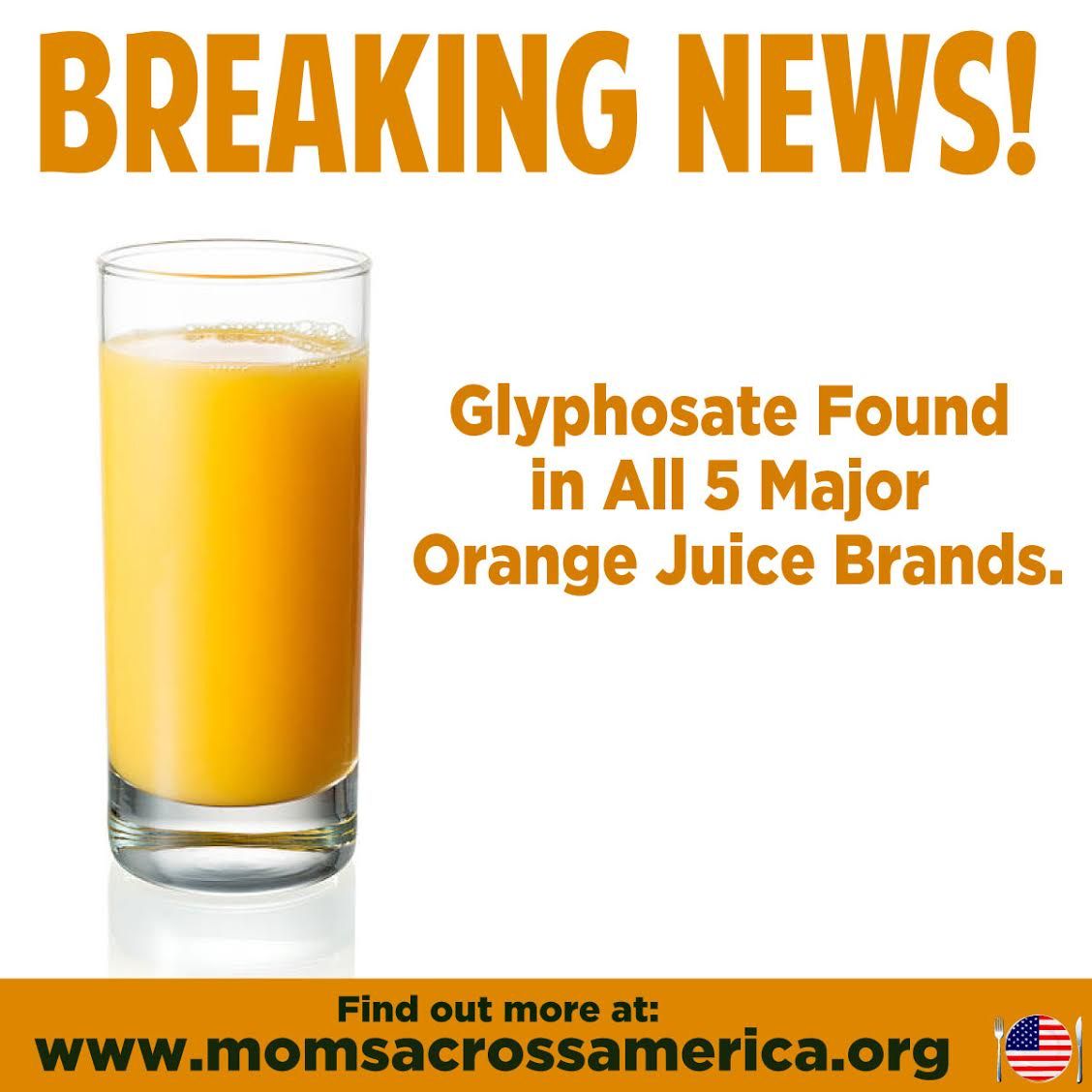 momsacross's tweet photo. BREAKING: Glyphosate weedkiller found in all 5 major orange juice brands! https://t.co/rJSLt9q27O
Watch the FB Live: https://t.co/Zu22TaUYK6 https://t.co/dO9AOwgRF9