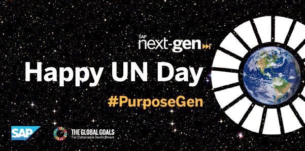 rahul25sa's tweet photo. Happy 72nd birthday to @UN -A big Thanks from
#PurposeGen & @SAPNextGen 4 bringing positive impact across borders, culture &people #UNDay https://t.co/5ppv0cn9Ts