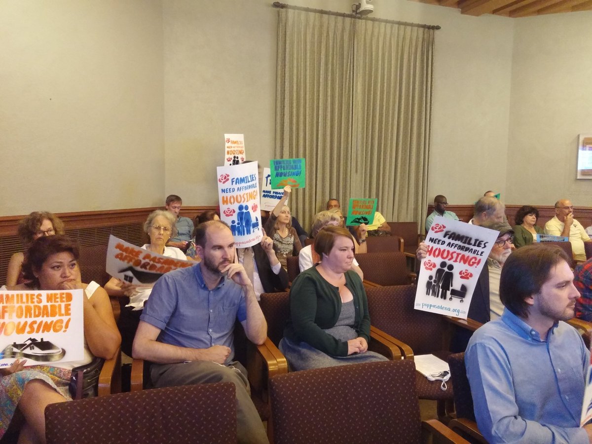 PopPasadena's tweet photo. Tenants, homeowners, faith leaders skipped 2nd game of World Series 2 urge commissioners 2 #StopCarmel's luxury #housing project. #thankyou https://t.co/li10VTrycQ