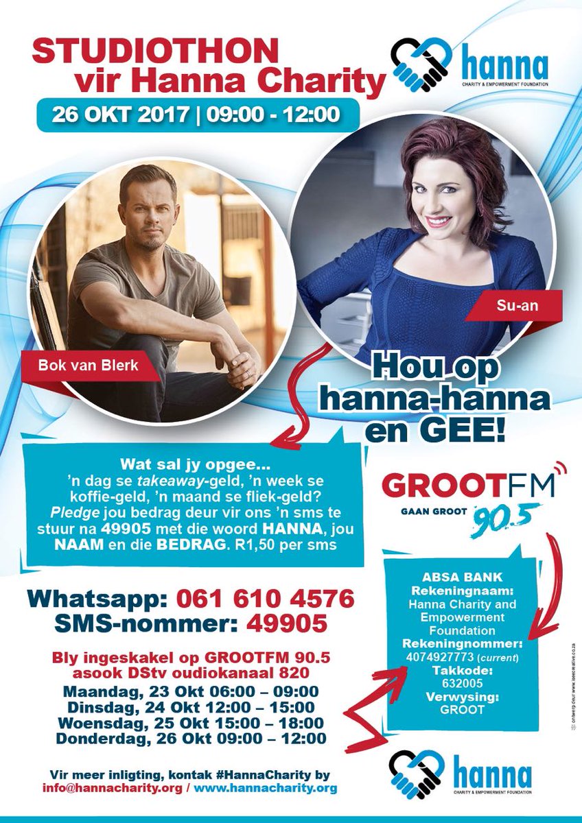 Vroeë vlug uit King Shaka vir die <a href="/GrootFM/">GROOTfm 90.5</a> studiothon vandag.