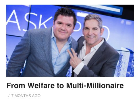 GrantCardoneTV's tweet photo. From welfare to multi millionaire with @grantcardone @coachgiani https://t.co/LKkz5Ub0WC https://t.co/vSWrQgWgtF