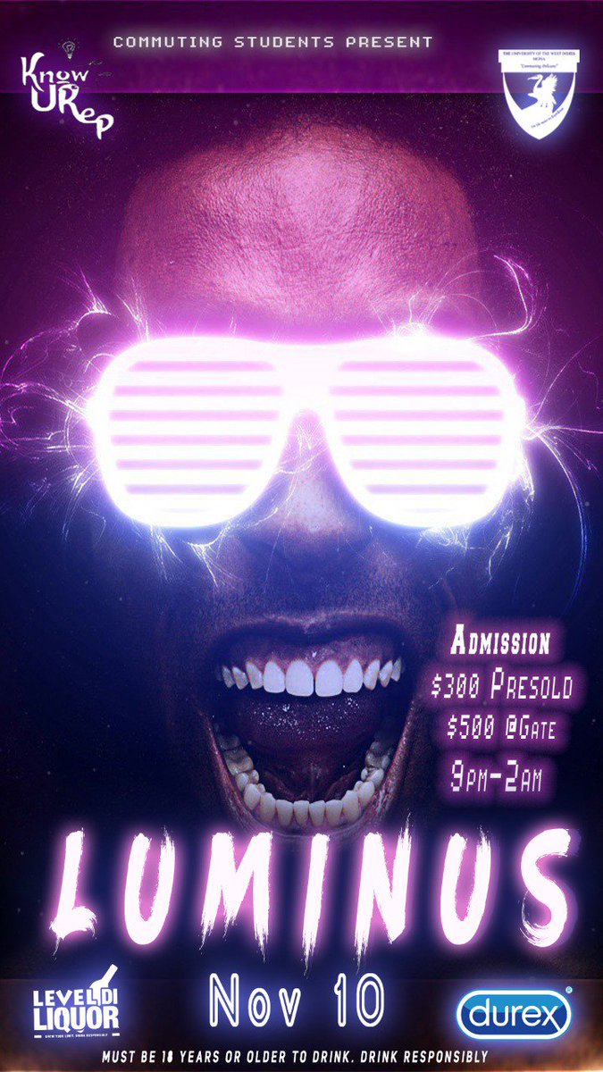EXTRA_ordiinary's tweet photo. The #CommutingStudentsCommittee Presents #LUMINUS ⚡

#StrongerTogether ✊
#WeAreCommuters 👣
#WeAreUWI 🎓

*Venue to be announced* https://t.co/V6FUOhRx0K