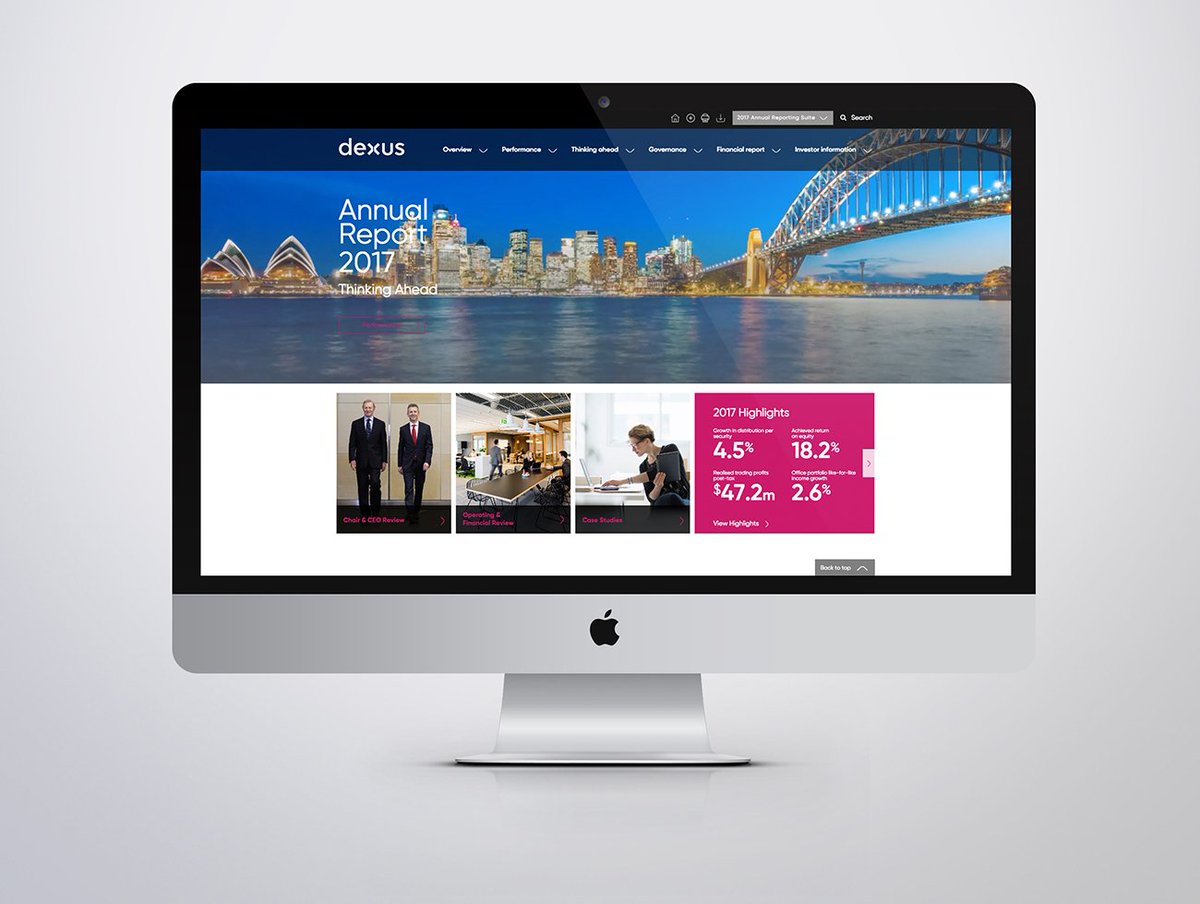 Designate worked with Dexus to create their 2017 Online Annual Report. View it here: dexus2017.reportonline.com.au #annualreport #Dexus
