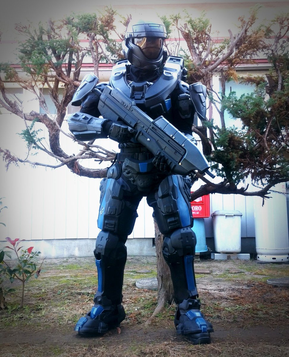 Barracuda_108's tweet photo. スパルタン装備、完成！
動く度にガシャガシャうるさいけどネ。

#ARMOR祭
#HALO
#SF装備 https://t.co/Jw13JIoJC3