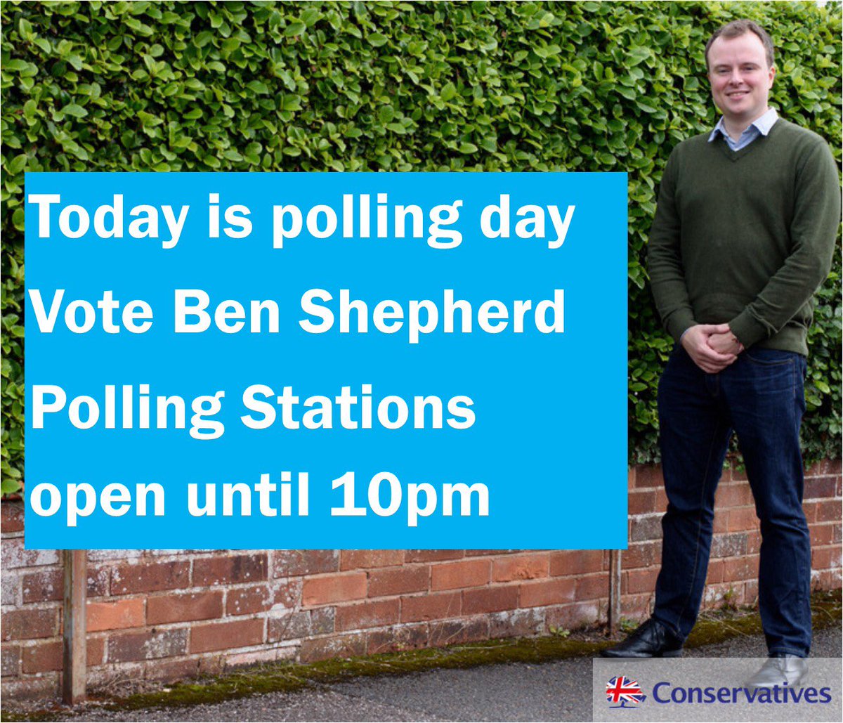 Today is the #Wellington Town Council By-Election! Vote @benshepherd28! #TauntonDeane