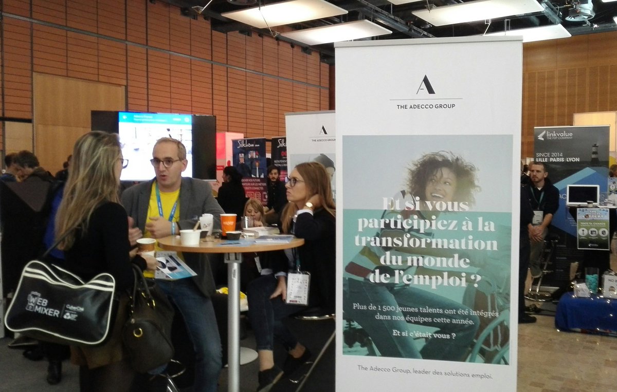 Geeklolo's tweet photo. @AdeccoGroupFR , @AdeccoPme_P64 @ModisFrance @joinyoss are at Lyon blendwebmix for startups, freelances and engineers.#worknextgen https://t.co/pvPU7ZLYf1