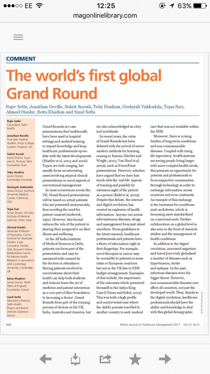 sethihealth's tweet photo. See our global open access platform - International Collaborative Grand Rounds coled by UK students and patients @icgrx #icgr1 #HEFCEam2017 https://t.co/u2c6ZTk3VJ